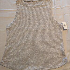 AMERICAN EAGLE Ribbed Tank Top in Gray - Size Extra Large - New with Tags